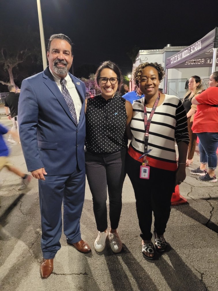 Mrs. Green and district 9 personnel